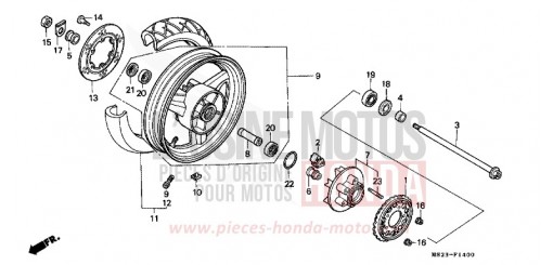 ROUE ARRIERE CBR1000FL de 1990